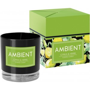 Świeca zapachowa w szkle AMBIENT citrus&herbs