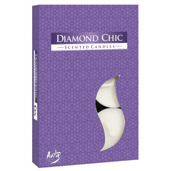 Podgrzewacze zapachowe Tealight DIAMOND CHIC 6 szt Bispol p15-173