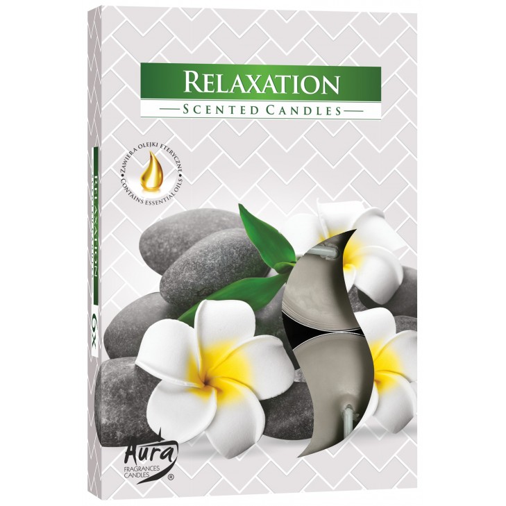 Podgrzewacze zapachowe Tealight RELAXATION 6 szt Bispol p15-333