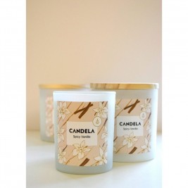Sojowa świeca zapachowa SPICY VANILLA o zapachu wanilii z cynamonem  foto1