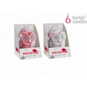 Świeca sowa biała w pudełku - WINTER OWL FIGURE 100 BOX - Bartek Candles foto2