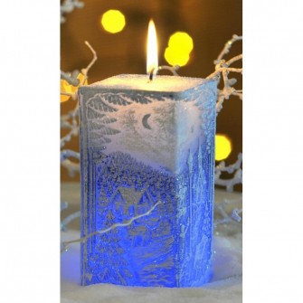 Świeca Zimowy krajobraz z diodą LED - Bartek Candles foto1